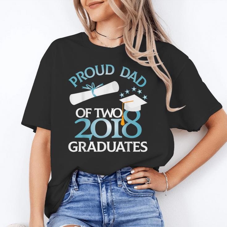 Proud Dad Of Two 2018 Graduates Twin Dads Graduation Unisex T-Shirt