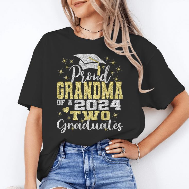 Proud Grandma Of Two 2024 Graduate Class 2024 Graduation Unisex T-Shirt
