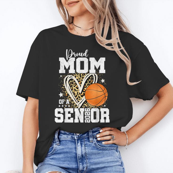 Proud Mom Of A 2026 Senior Basketball Graduation Leopard Unisex T-Shirt