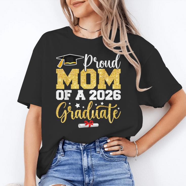 Proud Mom Of A Class Of 2026 Graduate Senior Gold Graduation Unisex T-Shirt