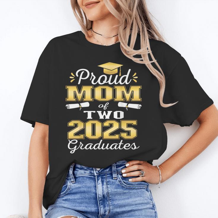Proud Mom Of Two 2025 Graduates Graduation Family Unisex T-Shirt