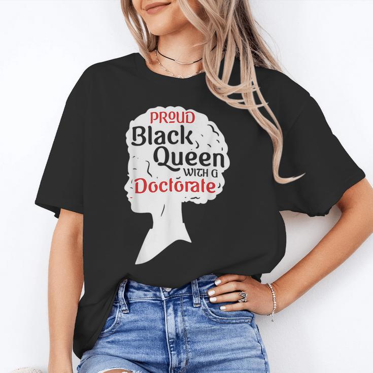 Proud Queen Shirt PhD Graduation Afro Doctorate Unisex T-Shirt
