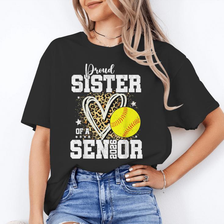 Proud Sister Of A 2026 Senior Softball Graduation Leopard Unisex T-Shirt