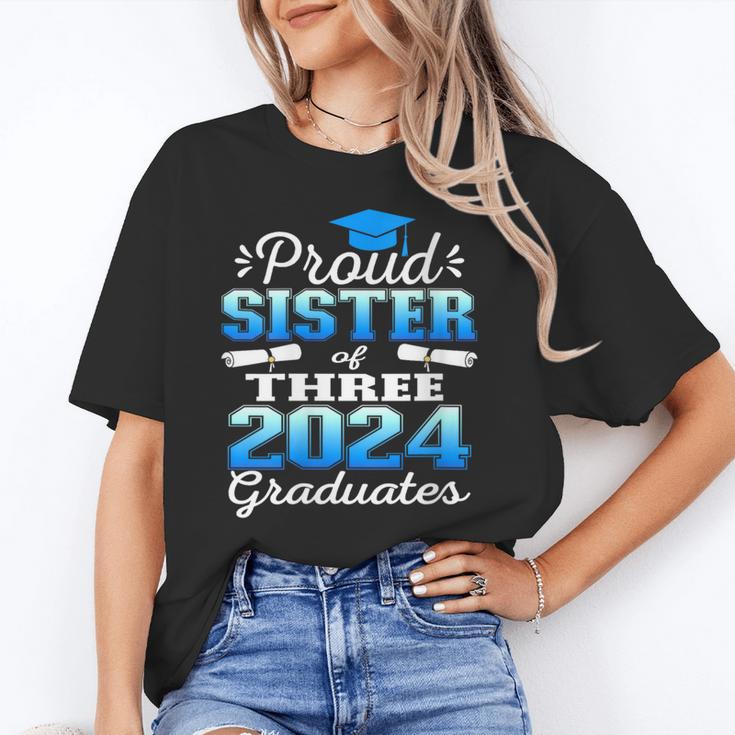 Proud Sister Of Three 2024 Graduate 23 Class Graduation Unisex T-Shirt