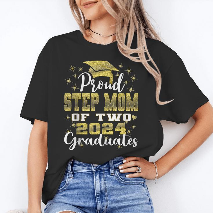Proud Step Mom Of Two 2024 Graduate Class 2024 Graduation Unisex T-Shirt