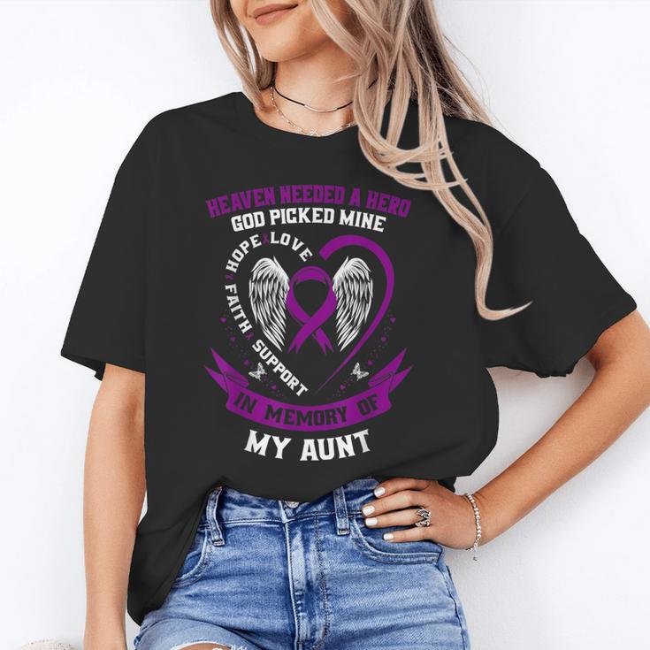 Purple In Memory Of Aunt Pancreatic Cancer Awareness Unisex T-Shirt Purple In Memory Of Aunt Pancreatic Cancer Awareness Unisex T-Shirt