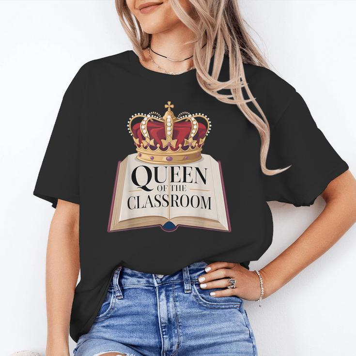 Queen Of The Classroom Appreciation Royal Crown Book Unisex T-Shirt