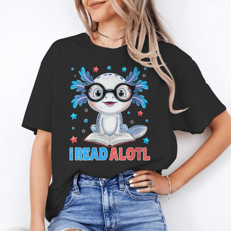 I Read Alotl Cute Axolotl Reading Book Lover Unisex T-Shirt