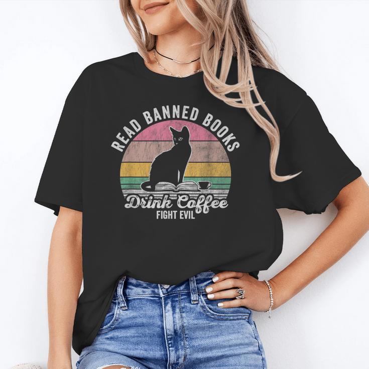 Read Banned Books Drink Coffee Fight Evil Unisex T-Shirt