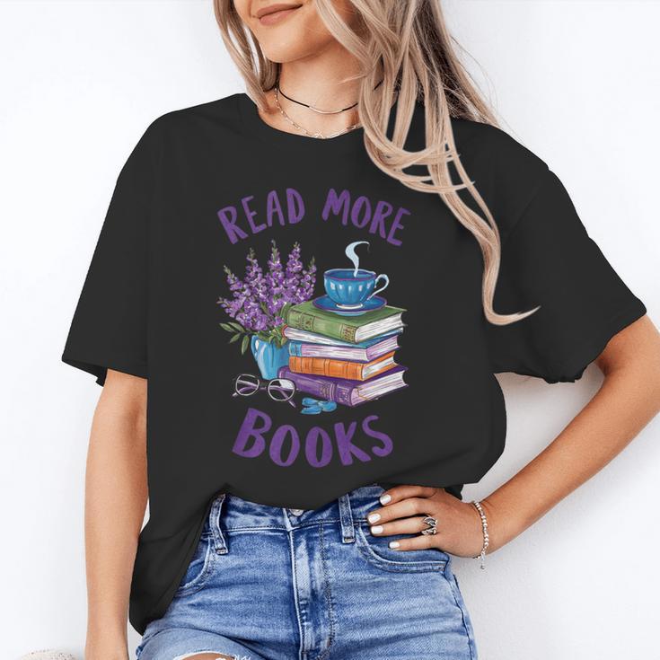 Read More Books Floral Book Reader Art Reading Lover Quote Unisex T-Shirt