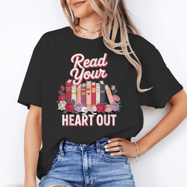 Read Your Heart Out Book Lover Reading Enthusiasts Floral Unisex T-Shirt Read Your Heart Out Book Lover Reading Enthusiasts Floral Unisex T-Shirt