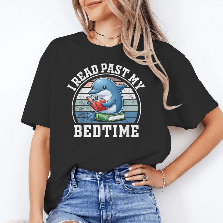 I Read Past My Bedtime Reading Dolphin Book Lover Unisex T-Shirt