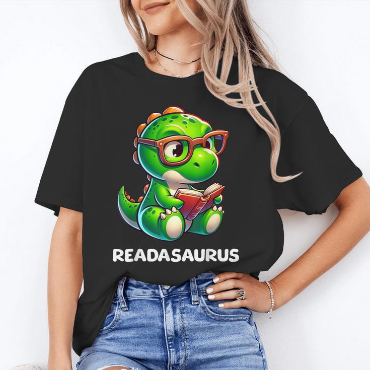 Readasaurus Reading Dinosaur Book Reader Bookworm Unisex T-Shirt