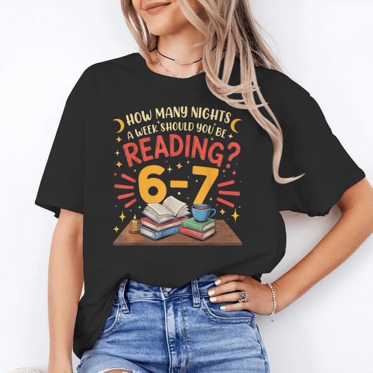 Reading 6 7 Six Seven Meme Slang Teacher Book Lover Unisex T-Shirt