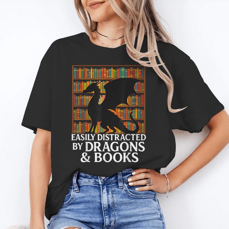 Reading Dragon Easily Distracted By Dragons And Books Unisex T-Shirt