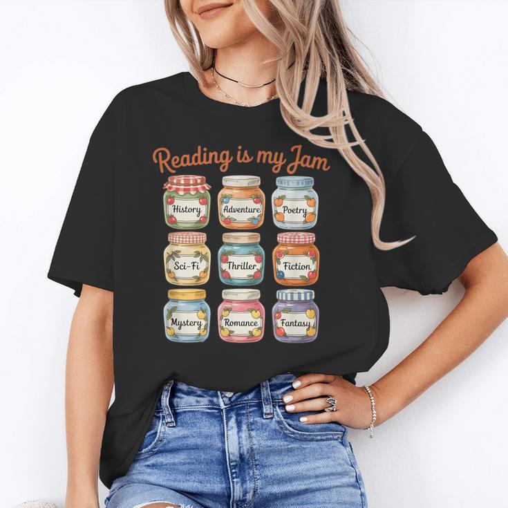 Reading Is My Jam Cute Jelly Jars Book Genres Unisex T-Shirt