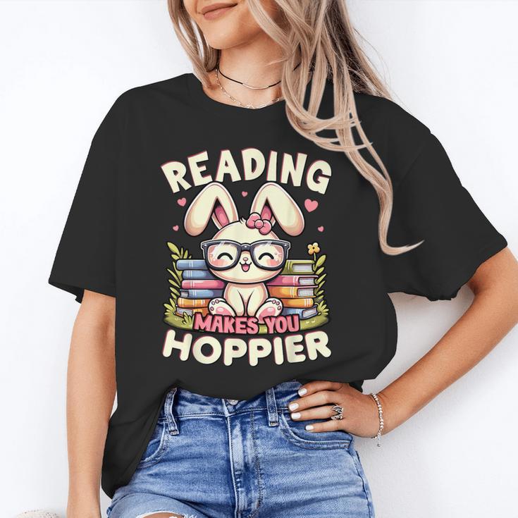 Reading Makes You Hoppier Bunny Book Fans Toddler Kid Unisex T-Shirt Reading Makes You Hoppier Bunny Book Fans Toddler Kid Unisex T-Shirt