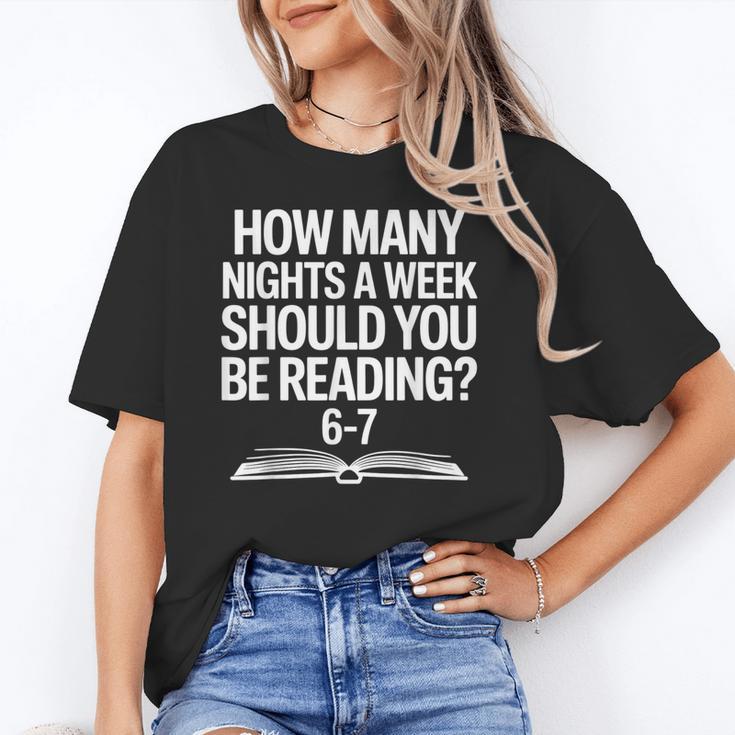 Reading Meme 6 To 7 Nights a Week Book Appreciation Unisex T-Shirt