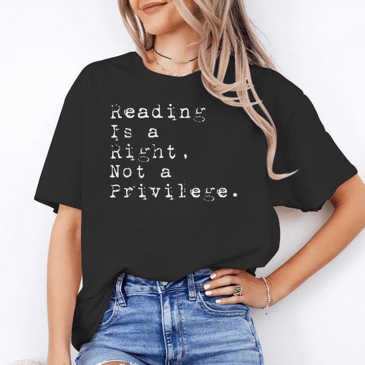 Reading Is a Right Not a Privilege Banned Books Unisex T-Shirt