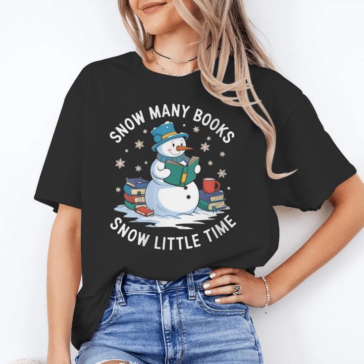 Reading Snowman So Many Books Christmas Books Readers Unisex T-Shirt