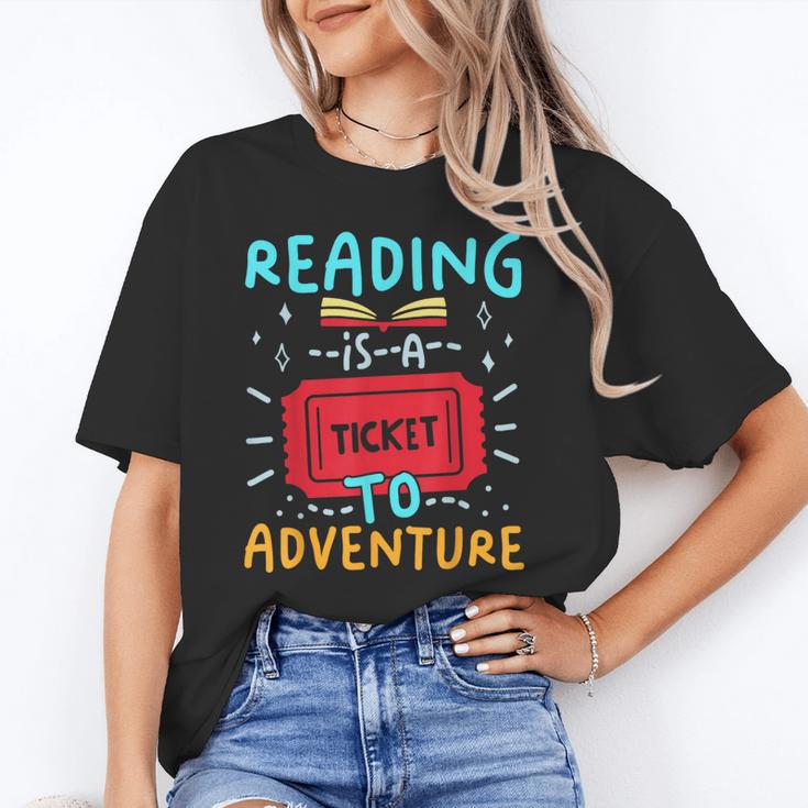 Reading Is A Ticket To Adventure Fun Book Lovers Fun Unisex T-Shirt