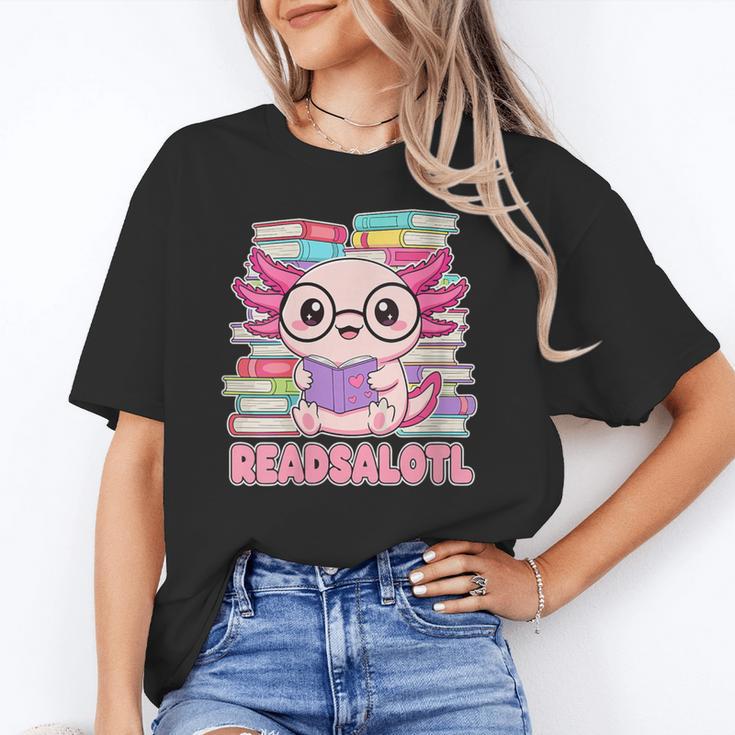 Readsalotl Axolotl Reading Book Bookworm Unisex T-Shirt Readsalotl Axolotl Reading Book Bookworm Unisex T-Shirt