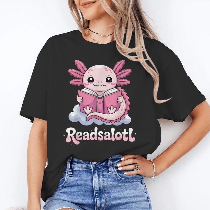 Readsalotl Axolotl Reading Cute Book Lover Bookworm Unisex T-Shirt