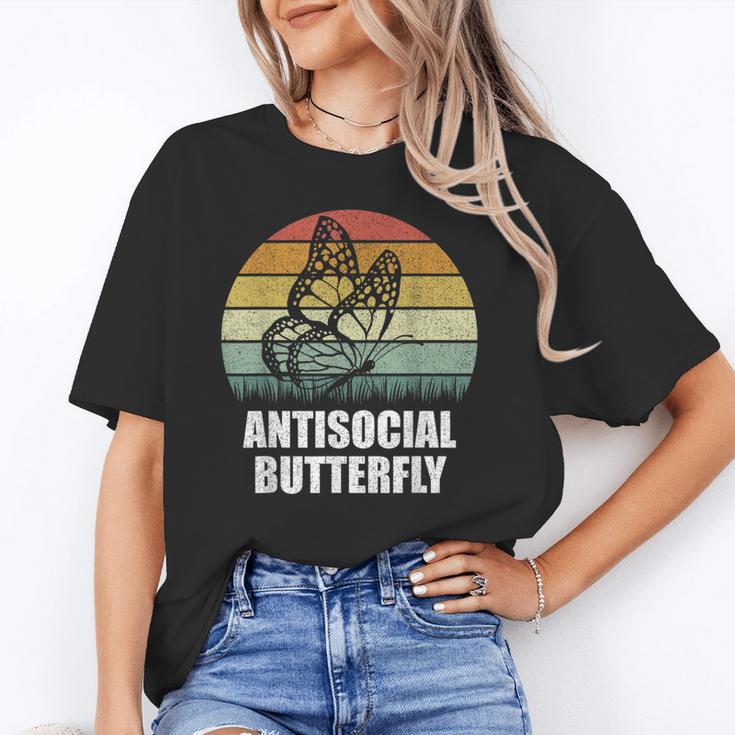 Retro Antisocial Butterfly Shirt For Introverts Unisex T-Shirt Retro Antisocial Butterfly Shirt For Introverts Unisex T-Shirt