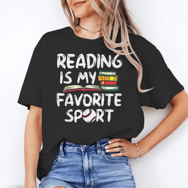 Retro Reading Is My Favorite Sport Baseball World Book Day Unisex T-Shirt