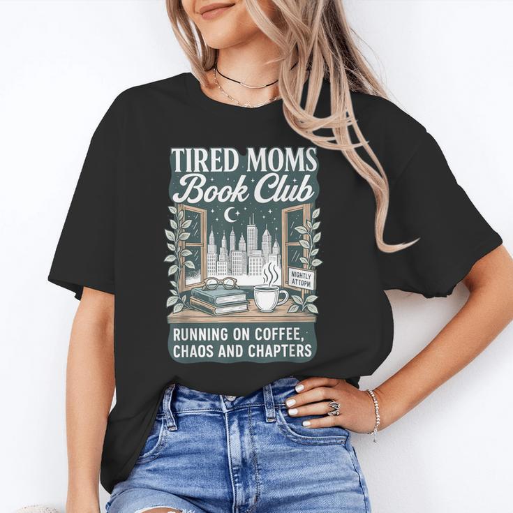 Retro Tired Moms Book Club Bookish Booktrovert Mother's Day Unisex T-Shirt