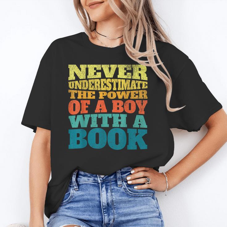Retro Never Underestimate The Power Of a Boy With a Book Unisex T-Shirt