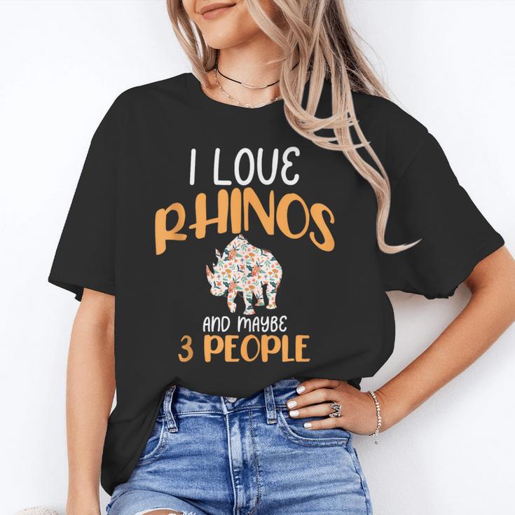 I Like Rhinos And Maybe 3 People Introvert Animal Unisex T-Shirt I Like Rhinos And Maybe 3 People Introvert Animal Unisex T-Shirt