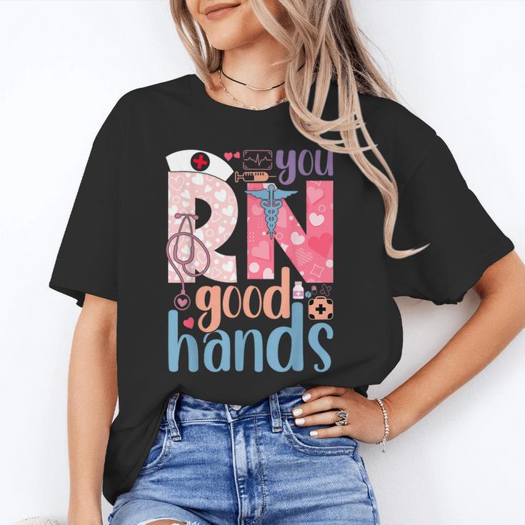 You RN Good Hands Cute Nurse Nursing Student Graduation Unisex T-Shirt