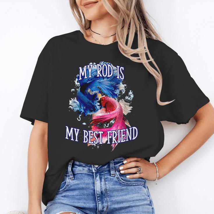 My Rod Is My Best Friend Introvert Fishing Antisocial Unisex T-Shirt My Rod Is My Best Friend Introvert Fishing Antisocial Unisex T-Shirt