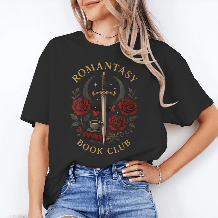 Romantasy Book Club Coffee Sword Roses Unisex T-Shirt