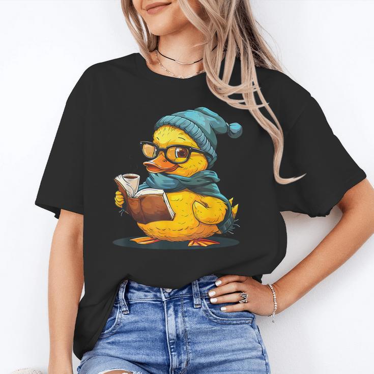 Rubber Duck Reading Book Rubber Duckie Reader Coffee Lover Unisex T-Shirt Rubber Duck Reading Book Rubber Duckie Reader Coffee Lover Unisex T-Shirt
