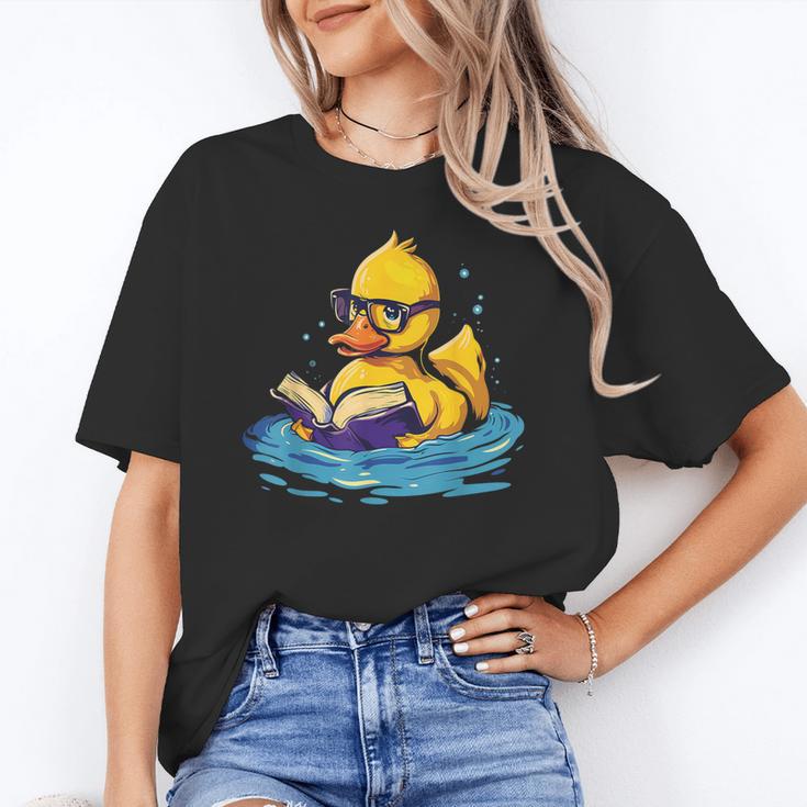 Rubber Duck Reading Book Swim Rubber Duckling Rubber Duckie Unisex T-Shirt