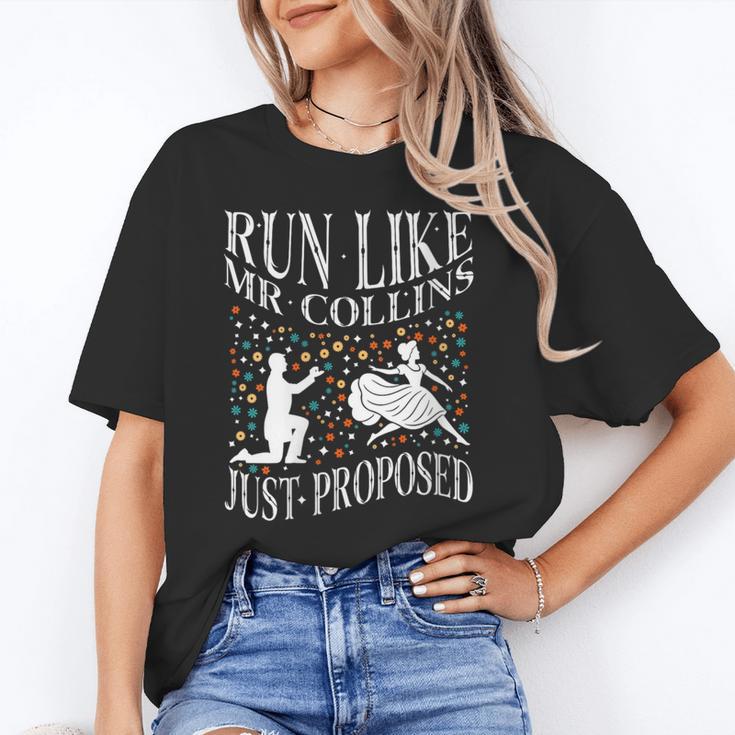 Run Like Mr Collins Just Proposed Vintage Book Quote Unisex T-Shirt