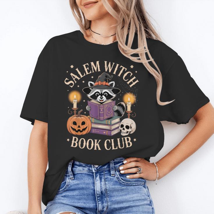 Salem Witch Book Club Bookish Halloween Raccoon Witchcraft Unisex T-Shirt