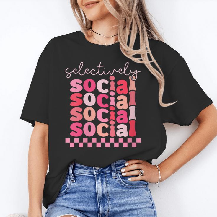 Selectively Social Sarcastic Introvert Humor Unisex T-Shirt Selectively Social Sarcastic Introvert Humor Unisex T-Shirt