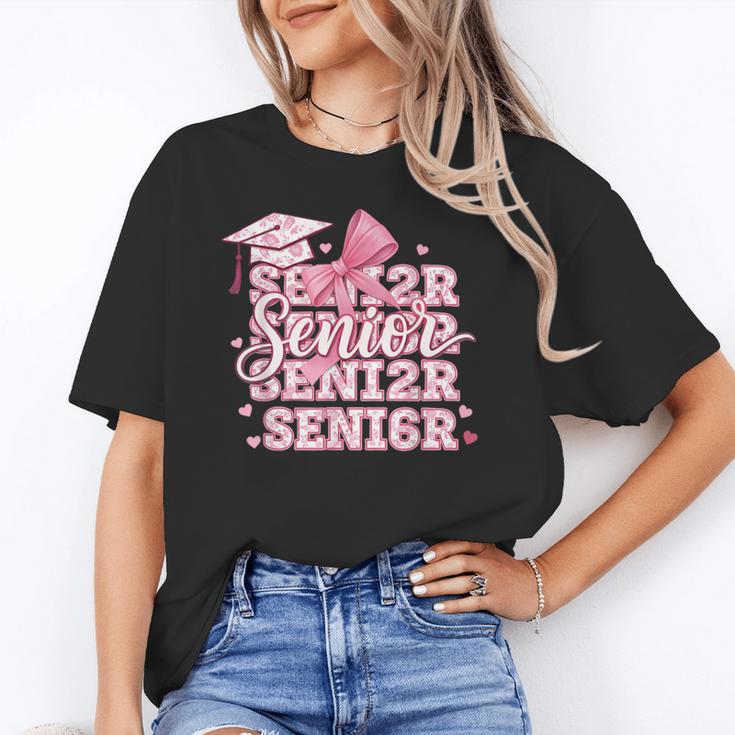 Senior 2026 Class Of 2026 Cute Coquette Pink Bow Graduation Unisex T-Shirt
