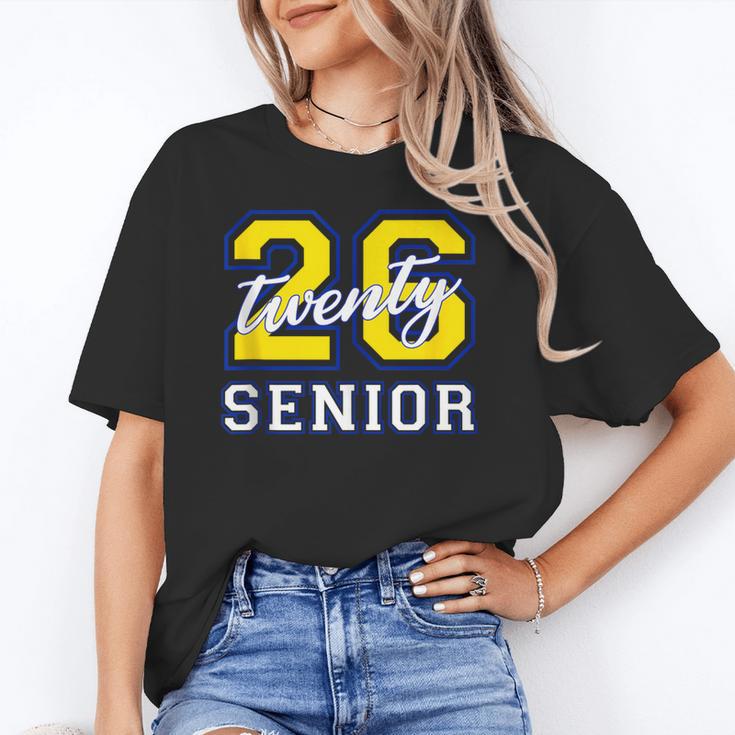 Senior Class 2026 Graduation Yellow Blue Letters Unisex T-Shirt