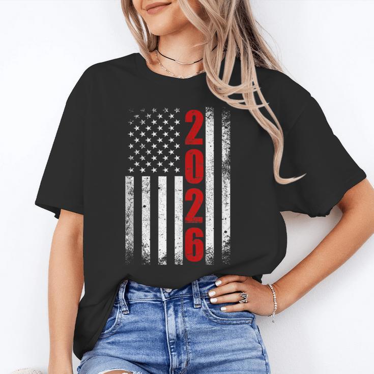 Senior Class Of 2026 Patriotic American USA Flag Graduation Unisex T-Shirt