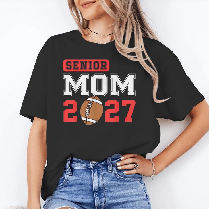 Senior Football Mom 2027 Team Class Of 2027 Graduation Mom Unisex T-Shirt
