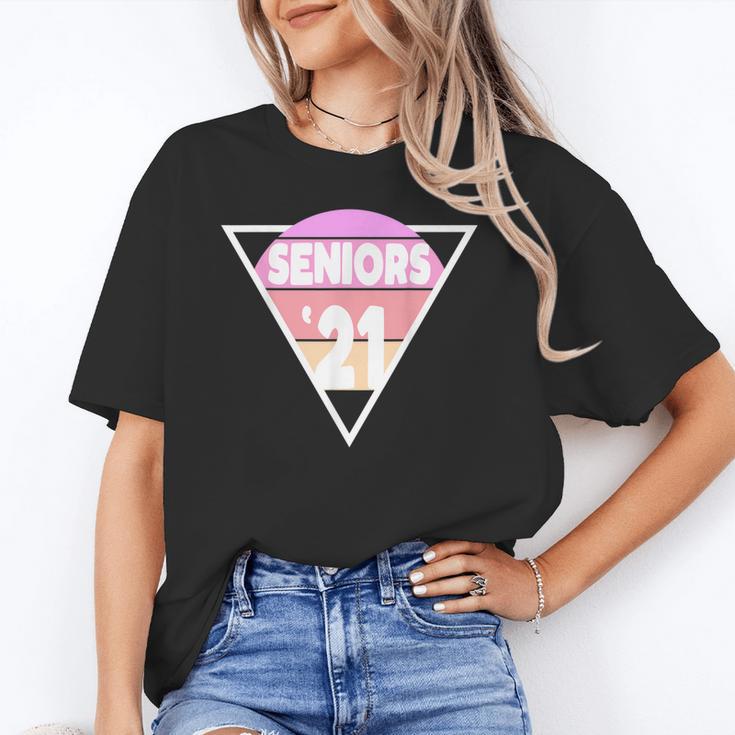Seniors 2021 For Her Him Retro 21 Graduation Class Unisex T-Shirt