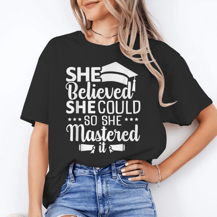 She Believed She Could So She Mastered It Graduation 2023 Unisex T-Shirt