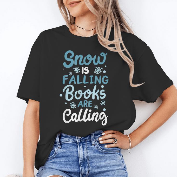 Snow Is Falling Books Are Calling Unisex T-Shirt Snow Is Falling Books Are Calling Unisex T-Shirt