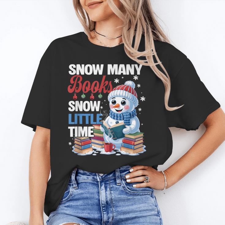 Snowman Winter Snow So Many Books Christmas Snow Little Time Unisex T-Shirt