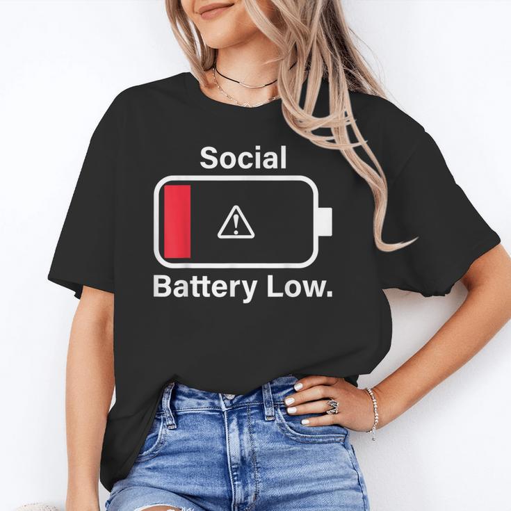 Social Battery Low Anti-Social Introvert Unisex T-Shirt Social Battery Low Anti-Social Introvert Unisex T-Shirt