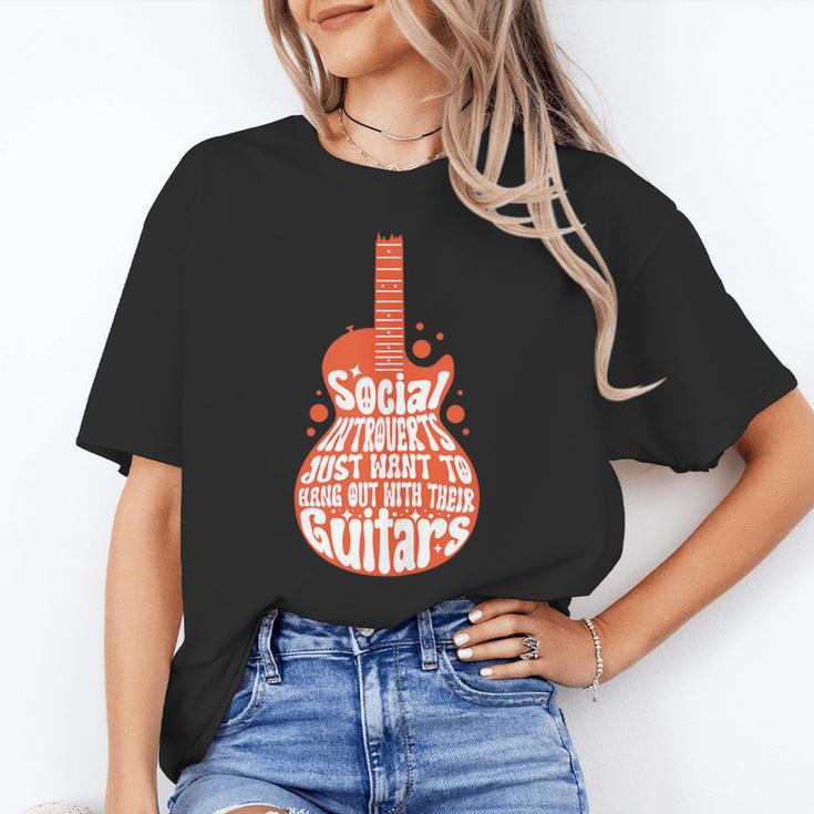 Social Introverts Hang Out With Guitars Musician Guitarist Unisex T-Shirt